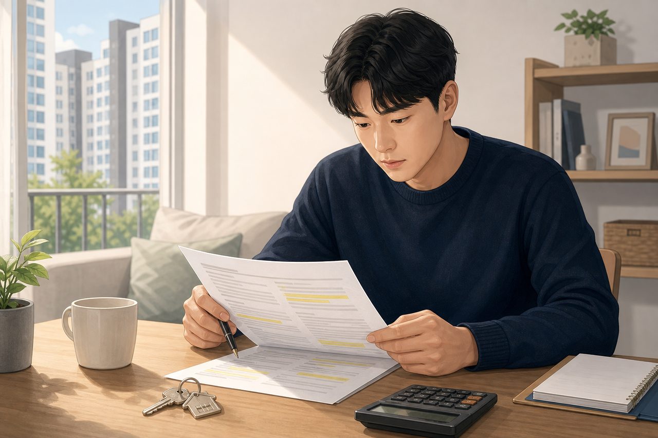 계약서와 관리비 확인
