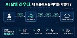 AI 모델 라우터를 거쳐 모델 제공사로 전달되는 프롬프트 흐름과 개인정보 보호 체크리스트